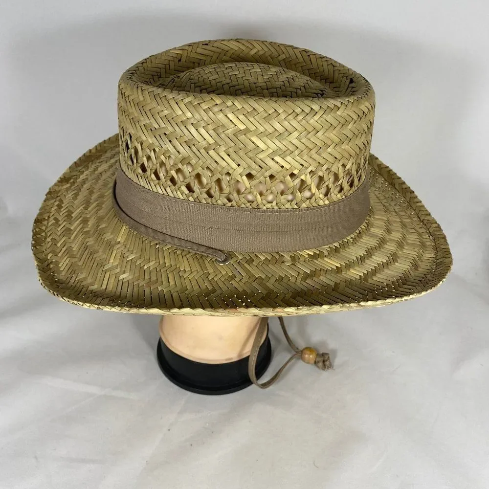 Dorfman Pacific Boater Style Straw Hat NWOT *
